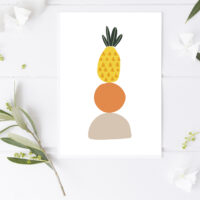 Girls Pineapple Boho Nursery Wall Prints - Set of 3 - Image 2