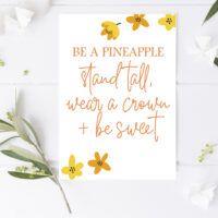 Girls Pineapple Boho Nursery Wall Prints - Set of 3 - Image 3