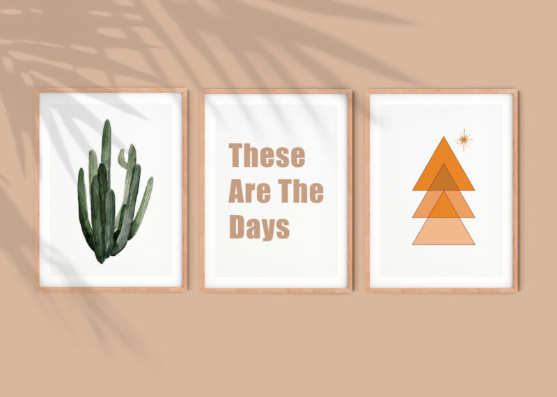 These are the days wall print set of 3, A3 size