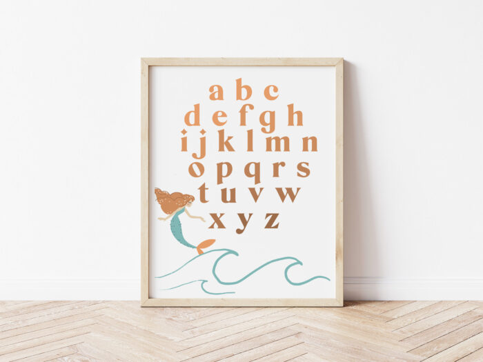 Mermaid ABC print