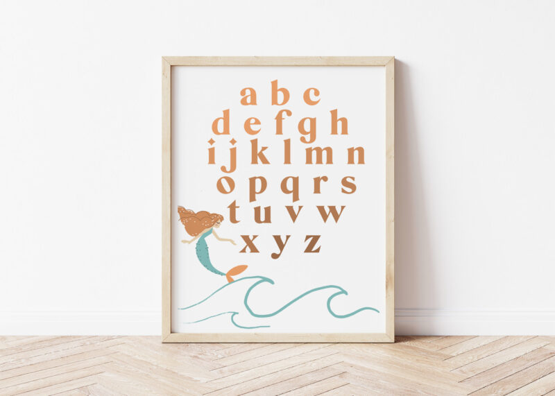 Mermaid ABC print