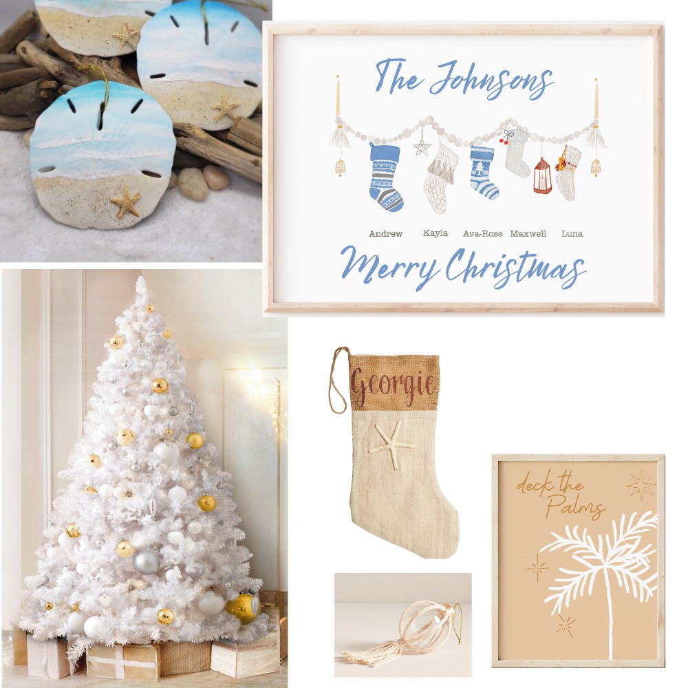 coastal christmas idea, hamptons christmas decor