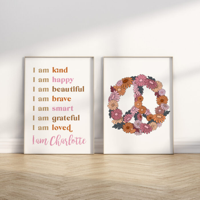 girls affirmation wall art print