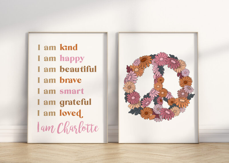 girls affirmation wall art print