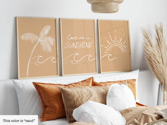 cover me in sunshine, coastal wall art, girls boho nursery wall art