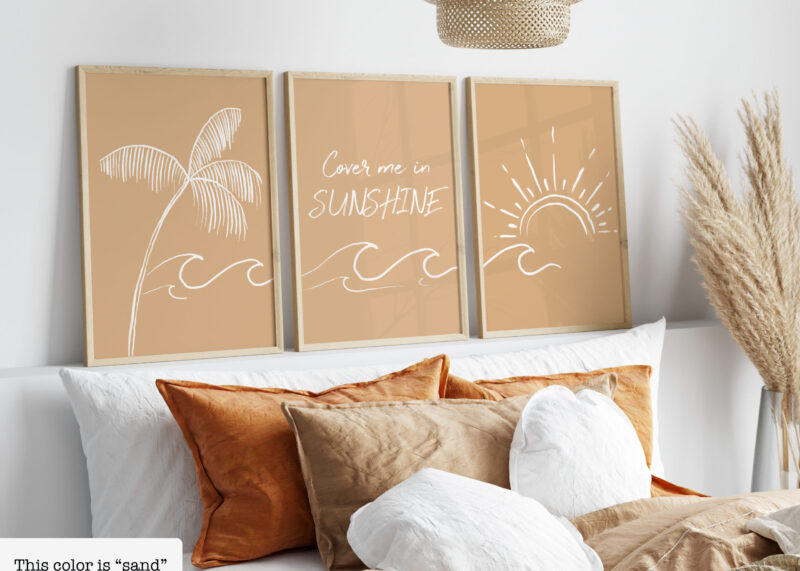 cover me in sunshine, coastal wall art, girls boho nursery wall art