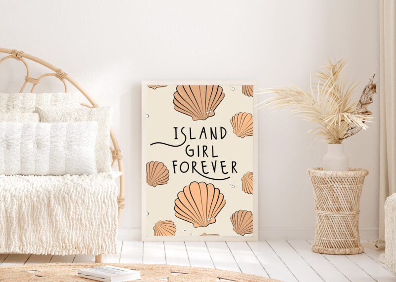 island girl coastal wall art