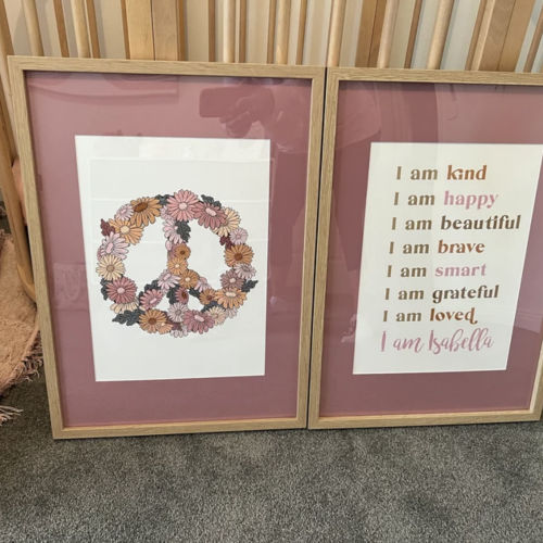 Affirmation Wall Art - Gifts for Girls - Daisy Wall Art photo review