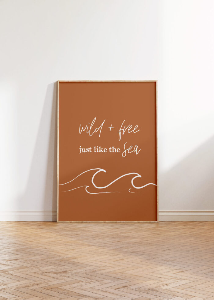 wild and free, just like the sea. boho coastal wall art