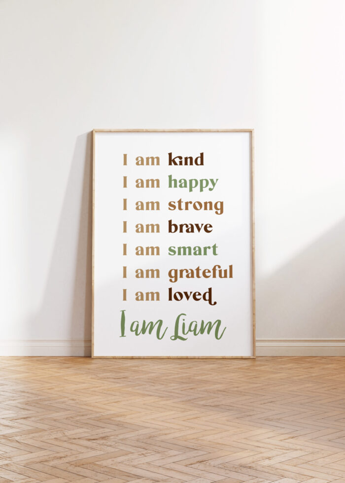 boys affirmations, affirmation poster for kids