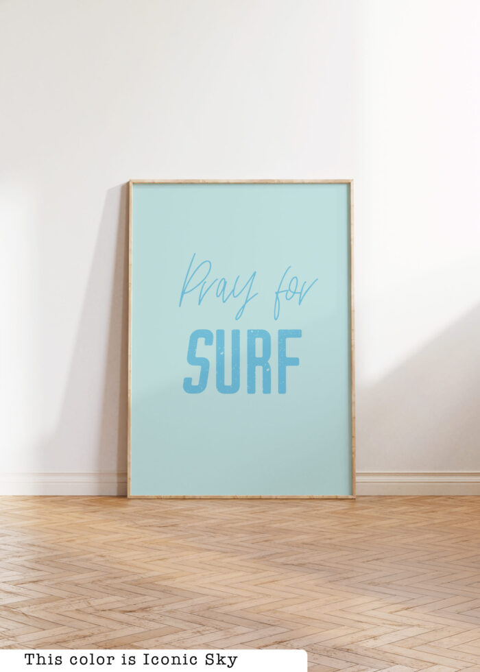 pray for surf, coastal wall art