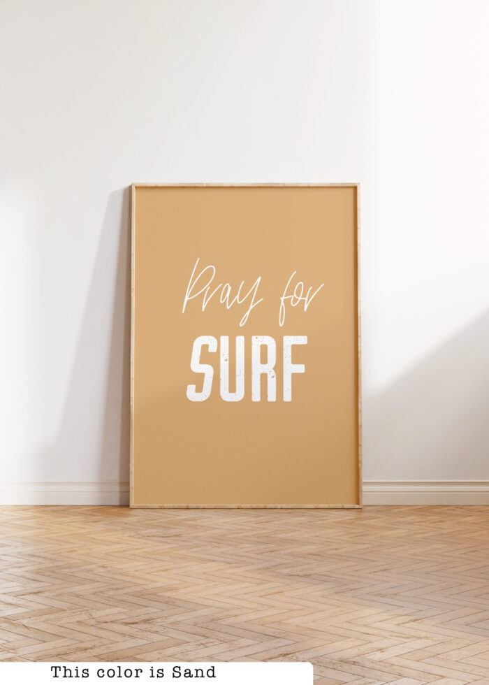 pray for surf wall art