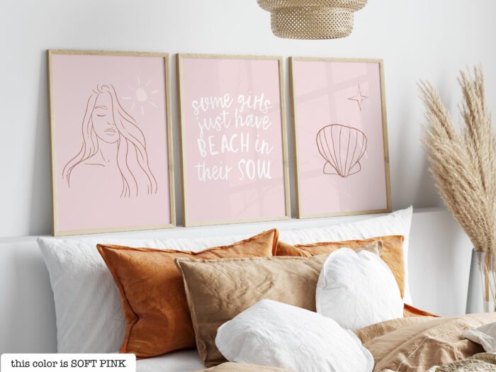 girls beach wall art prints