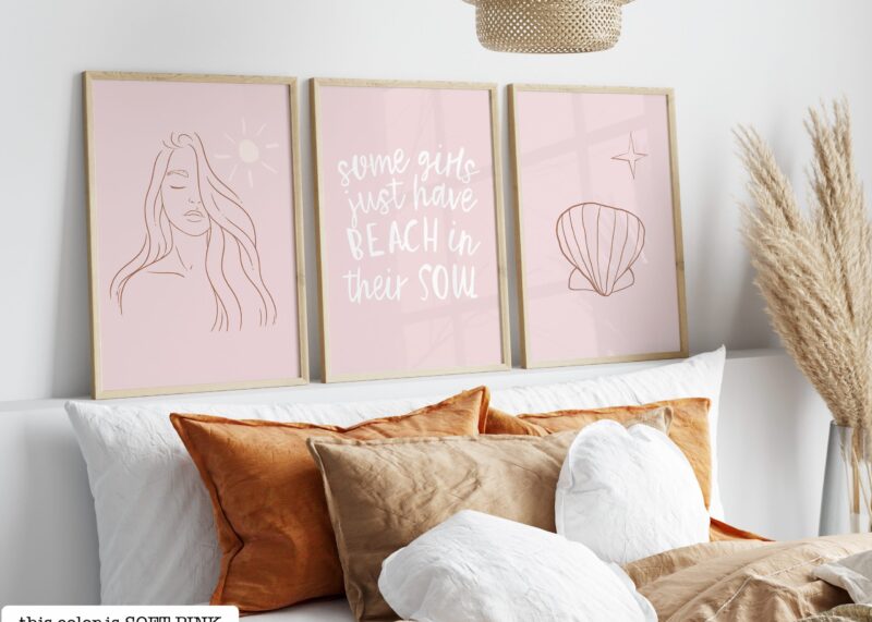 girls beach wall art prints