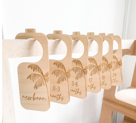 beach themed palm tree clothes dividers for baby