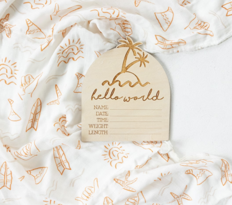 Tropical baby bamboo swaddle