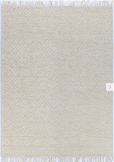 Woolen tribal style neutral floor rug